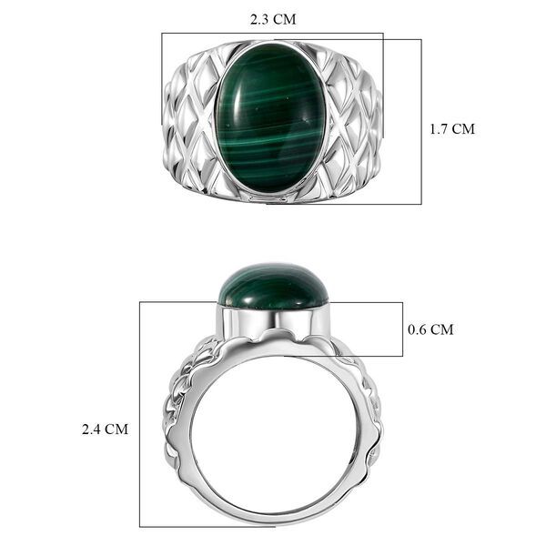 Malachit Ring Messing (Größe 16.00) ca. 8,23 ct image number 7