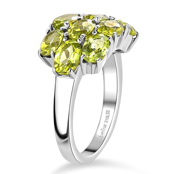 Nat&uuml;rlicher Peridot Ring 316L Edelstahl (Gr&ouml;&szlig;e 20.00) ca. 5.12 ct image number 5