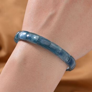Blaugr&uuml;nes Kyanit flexibles Armband, ca. 95.00 ct