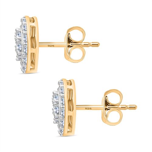 LUXURIANT DIAMOND - Lab Grown Diamant SI-GH SGL zertifiziert Ohrringe 925 Silber Gelbgold Vermeil ca. 1,00 ct. image number 2