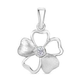 Djoy Moissanit Anhänger 925 Silber platiniert ca. 0.13 ct
