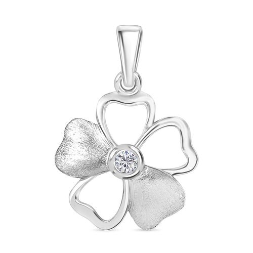Djoy Moissanit Anhänger 925 Silber platiniert ca. 0.13 ct image number 0