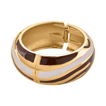 Emaille-Armreif im Wellen-Design, ca. 18 cm, Bordeaux