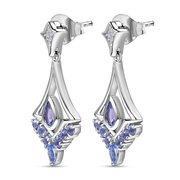 AA Tansanit Ohrringe, ca. 1,28 ct. image number 4