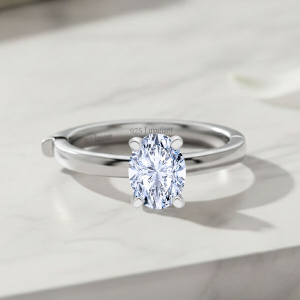 LUXURIANT DIAMOND - Lab Grown Diamant (Rund) VS-EF SGL zertifiziert Ring 925 Silber rhodiniert (Gr&ouml;&szlig;e 21.00) ca. 1.00 ct image number 1