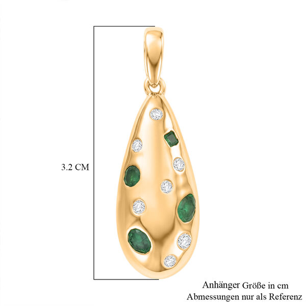 D'Joy Socoto Smaragd und Zirkon Anh&auml;nger - 0,63 ct. image number 6