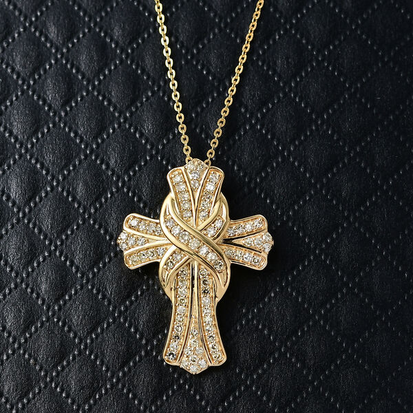 LUXURIANT DIAMOND - Lab Grown Gelb Diamant VS Schmuckset ca. 50 cm 925 Silber 750 Gelbgold Vermeil ca. 0,53 ct. image number 1