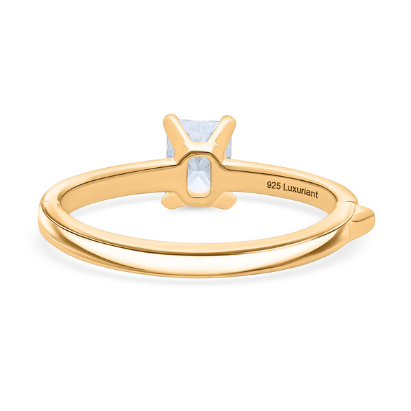 LUXURIANT SGL zertifizierter SI-GH Labor Diamant Ring, 925 Silber 750 Gelbgold Vermeil - 1 ct. image number 6