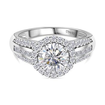 D'Joy Moissanit Ring 925 Silber rhodiniert (Gr&ouml;&szlig;e 17.00) ca. 2,16 ct