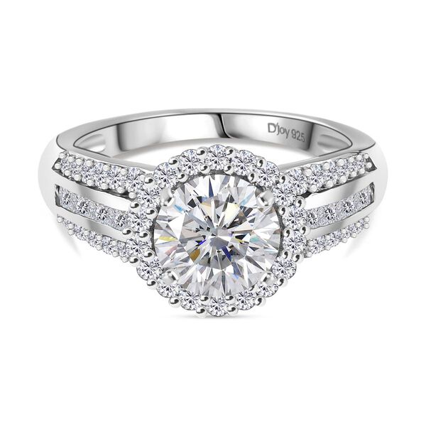 D'Joy Moissanit Ring 925 Silber rhodiniert (Gr&ouml;&szlig;e 17.00) ca. 2,16 ct