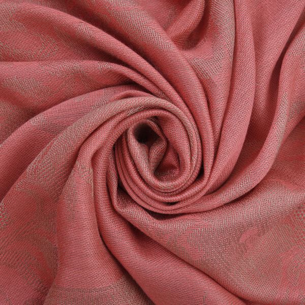 Jacquardgewebter Schal, 170x70cm, Koralle image number 5