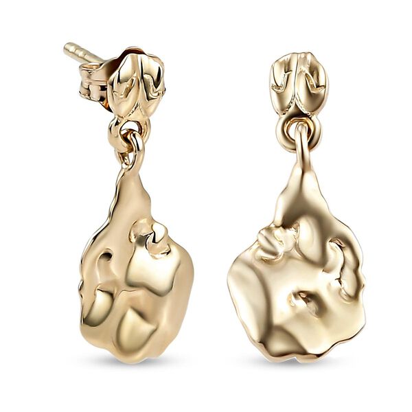 Goldnugget-Ohrringe, 375 Gelbgold image number 4