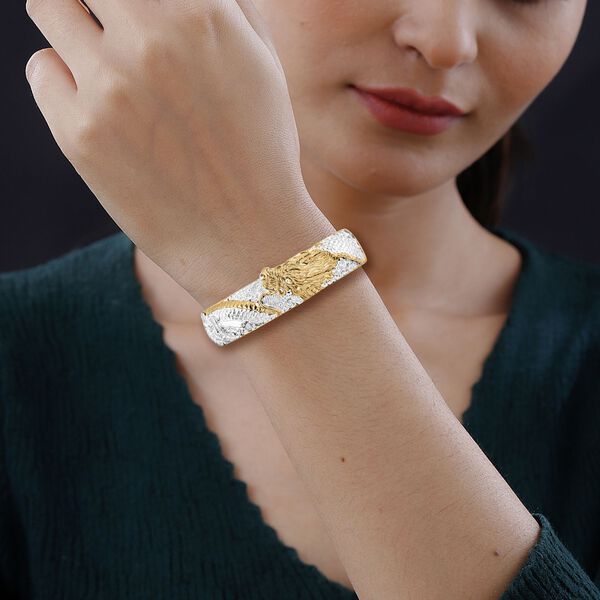 Royal Bali Kollektion - 925 Silber und Gelbgold Vermeil Armreif, ca. 37,00g image number 3