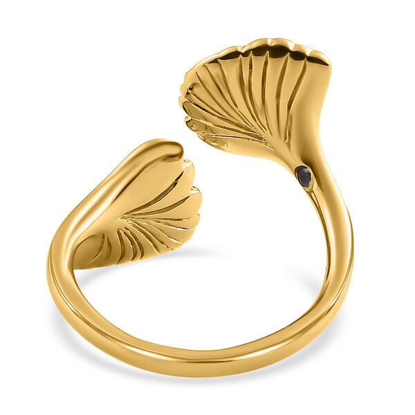 GP Italian Garden Kollektion - Blatt- und blauer Saphir-Ring, 925 Silber Gelbgold Vermeil image number 6