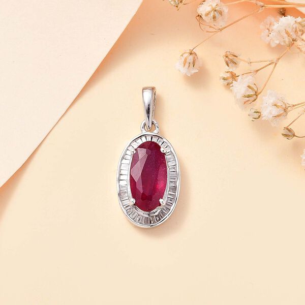 Afrikanischer Rubin und Diamant-Anhänger - 3,81 ct. image number 8