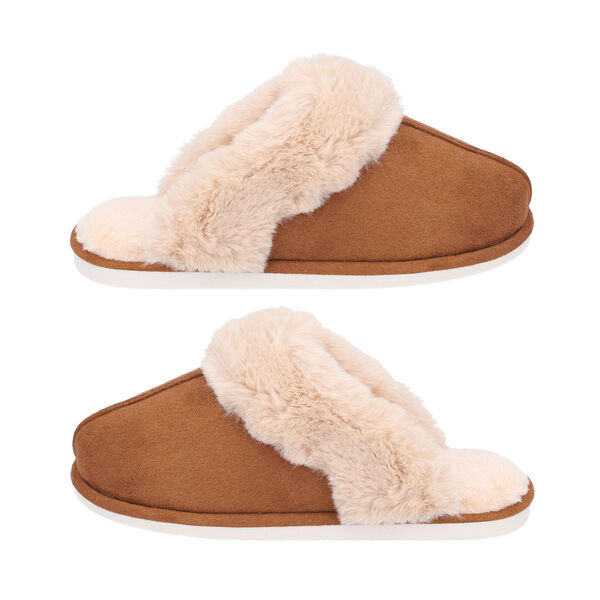 Superweiche Wildleder Kunstfell Hausschuhe, Gr&ouml;&szlig;e 36-37, Hellbraun image number 5