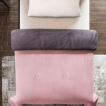 Serenity Night Wende-K&uuml;hlsteppdecke, Zwei-Ton, 135&times;200cm, Dunkelgrau und Rosa