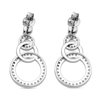 Lustro Stella Wei&szlig;er Zirkonia Ohrringe 925 Silber rhodiniert