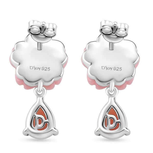 D'Joy Natürliche Rosa Königsmuschel Perle Ohrringe 925 Silber rhodiniert image number 5