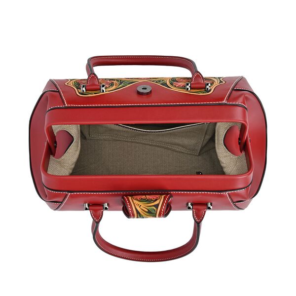 Grand Pelle  - Echtleder Handtasche, 35,5x23x18 cm, rot image number 10