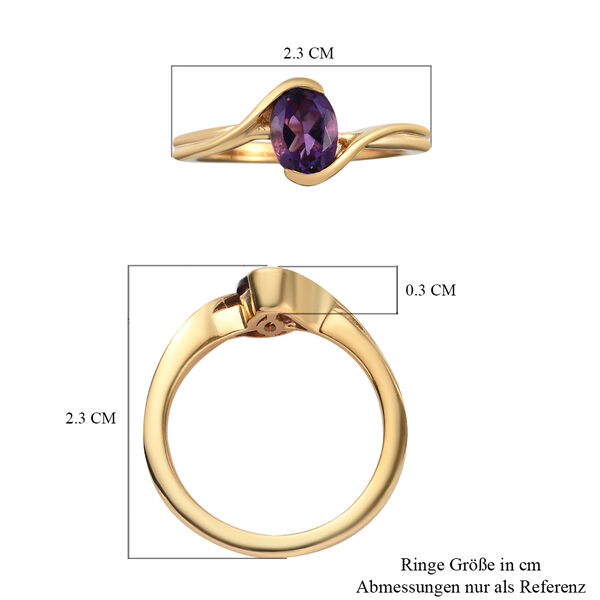 Marokkanischer Amethyst Ring 925 Silber vergoldet  ca. 0,69 ct image number 5
