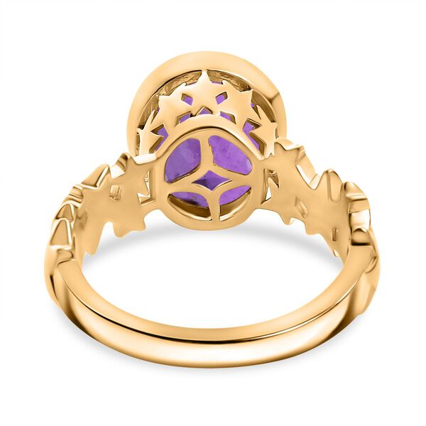 Afrikanischer Amethyst Ring Messing (Größe 18.00) ca. 3,24 ct image number 5