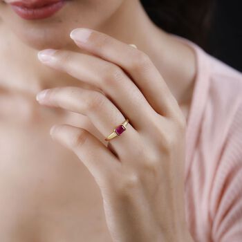Afrikanischer Rubin-Solit&auml;r-Ring - 0,82 ct.