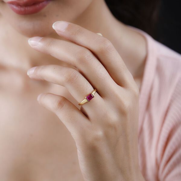 Afrikanischer Rubin-Solit&auml;r-Ring - 0,82 ct. image number 3