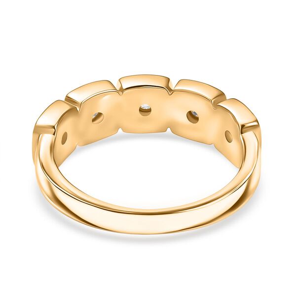 D joy AAA Premium Malagasy Regenbogen Mondstein Ring, 925 Silber 750 Gelb vergoldet (Gr&ouml;&szlig;e 20.00) ca. 0.36 ct image number 6