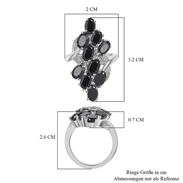 Schwarzer Spinell Ring - 6,06 ct. image number 6