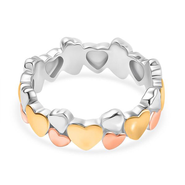 Dreifarbiger Herz-Bandring image number 5