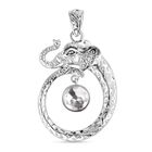 Royal Bali - Moissanit Elefant Anhänger 925 Silber ca. 0.83 ct