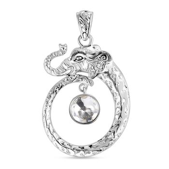 Royal Bali - Moissanit Elefant Anh&auml;nger 925 Silber ca. 0.83 ct