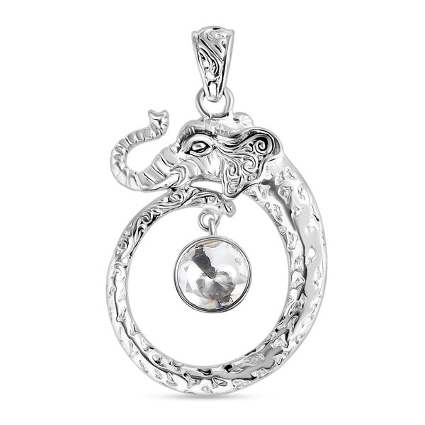 Royal Bali - Moissanit Elefant Anh&auml;nger 925 Silber ca. 0.83 ct