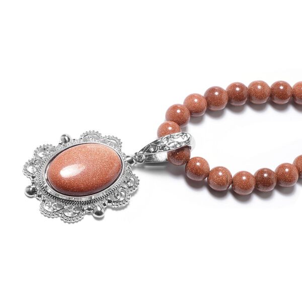 Gold Sandstein Halskette, 50 cm - 50 ct. image number 1