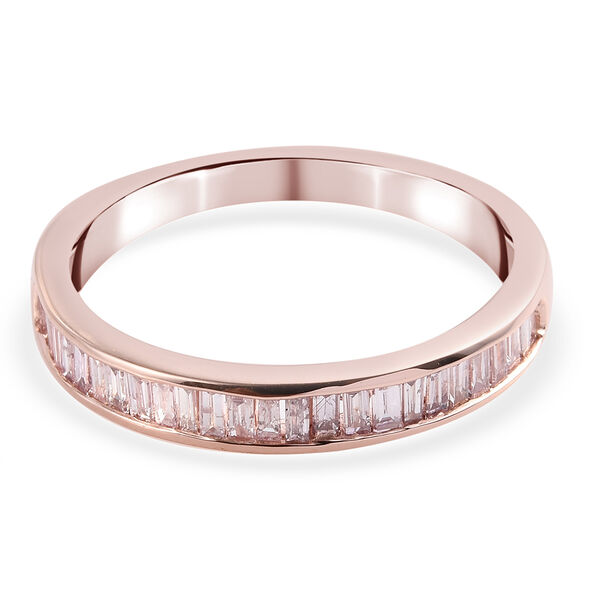 Nat&uuml;rlicher, rosa Diamant-Ring, I2-I3, 375 ros&eacute;gold  ca. 0,33 ct