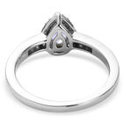 Tansanit und Zirkon Ring 925 Silber platiniert (Größe 20.00) ca. 0,55 ct image number 5