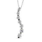 LUSTRO STELLA Hergestellt mit Feinster ZIRKONIA Anhänger mit Kette 45 cm 925 Silber platiniert ca. 7,75 ct