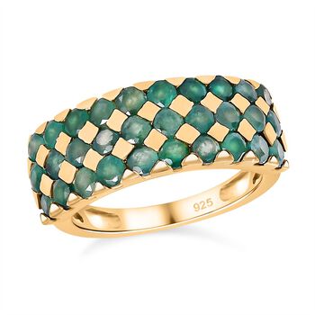 AA Grandidierit Ring, 925 Silber Gelbgold Vermeil (Gr&ouml;&szlig;e 17.00) ca. 2.22 ct