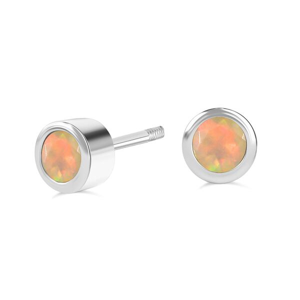 Nat&uuml;rliche, &auml;thiopische Welo Opal Ohrringe, 925 Silber rhodiniert - 0,35 ct. image number 5