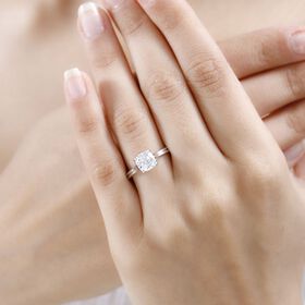 Moissanit Ring - 1,66 ct.