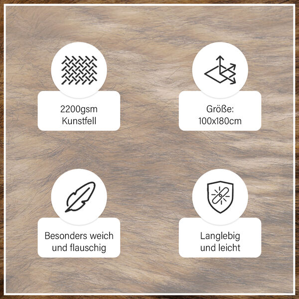 Kunstfell Teppich, braun image number 7