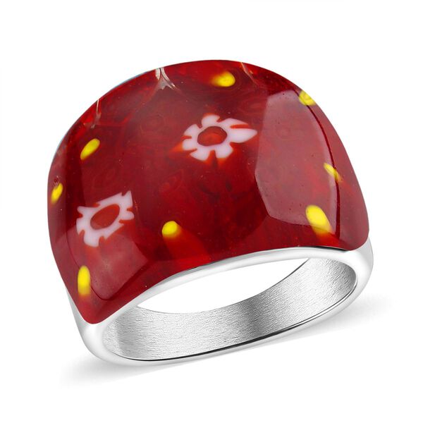 Roter Ring im Murano-Stil image number 3