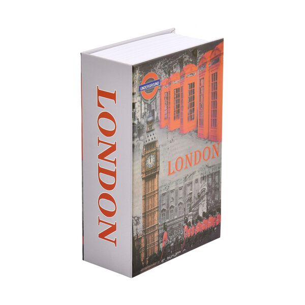 Kleiner Safe mit Schlüsselschloss in Wörterbuch-Form, Big Ben Muster image number 4