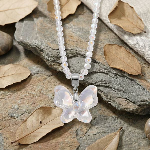 Wei&szlig;er Magie Farbe Kristall Schmuckset image number 2