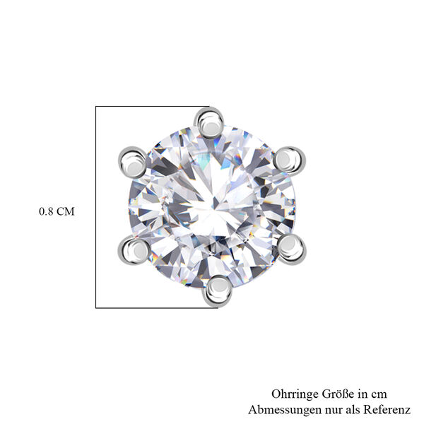 D'Joy Moissanit Ohrringe, 925 Silber rhodiniert - 1,90 ct. image number 5