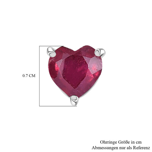 D'Joy afrikanische Rubin Ohrringe, 925 Silber platiniert - 2,44 ct. image number 5