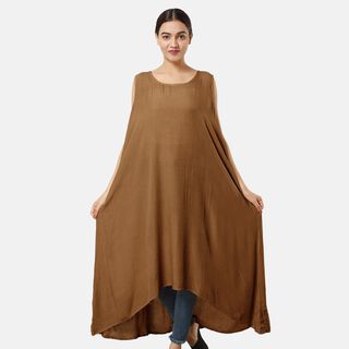 Luftiges Sommerkleid, Einheitsgr&ouml;&szlig;e, Hellbraun
