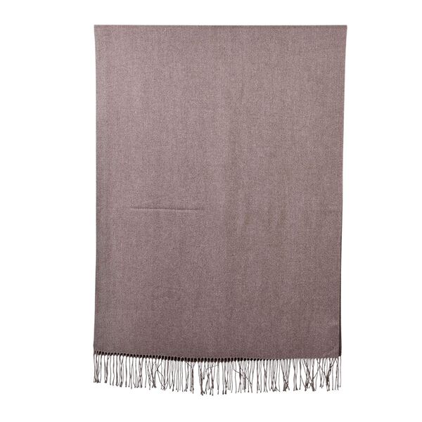 Eleganter Schal mit Fransen, 65x180cm, Mokkabraun image number 2