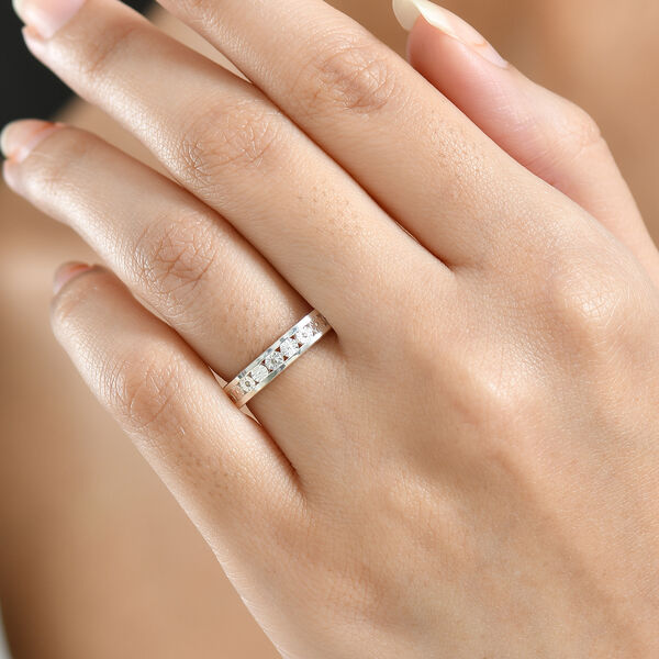 Natürlicher Champagner Diamant Ring 925 Silber (Größe 19.00) image number 3